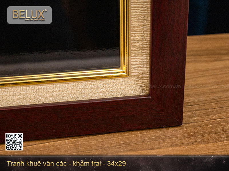 Tranh khuê văn các khảm trai kt 34x29cm&nbsp;